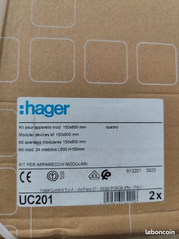 HAGER kit modulaire x2 UC201 150x600 - photo 3