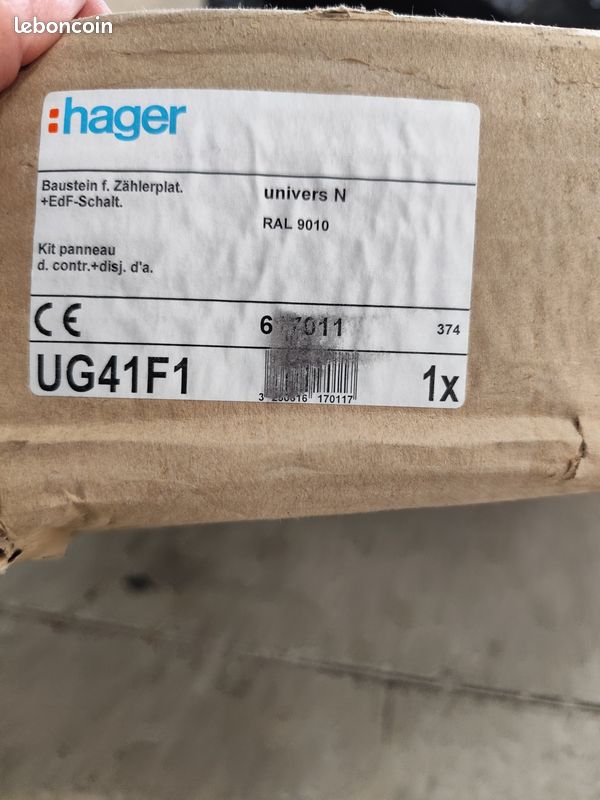 Hager UG41F1 kit panneau compteur + disjoncteur triphasé neuf - photo 3