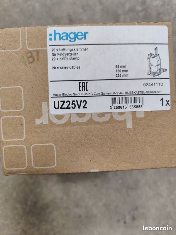 Serre-câbles Hager UZ25V2 - boîte de 20 neufs - photo 3